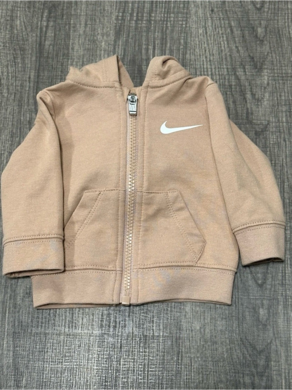 Nike Zip Hoodie in Beige- Newborn
